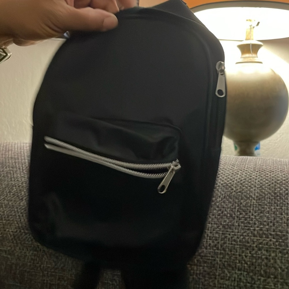 Black mini backpack